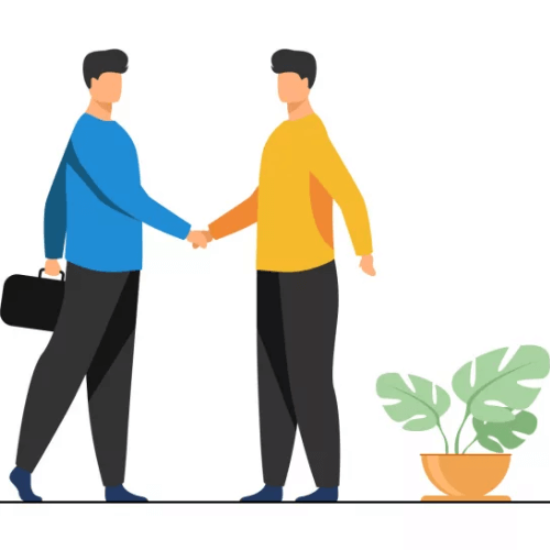 شاب يلتحق بعمله ويسلم على مدير الشركة في أول يوم