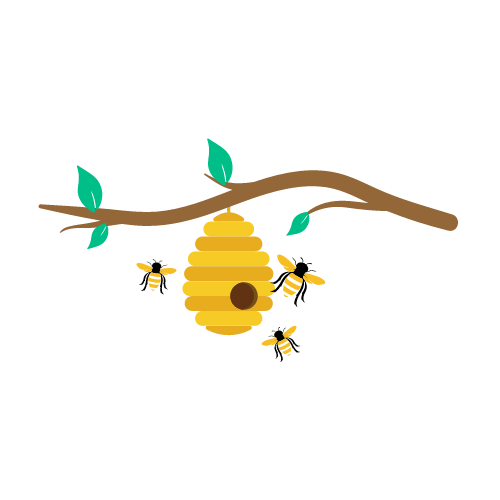 نحل يقوم بعمله المنظم لإنتاج العسل. مثال على دور قسم الموارد البشرية في ضمان سهولة سير العمل بالشركات.